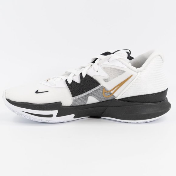 Nike Kyrie Low 5 'White Black Metallic Gold' DJ6012-101 Basketball Sneakers - Picture 3 of 13